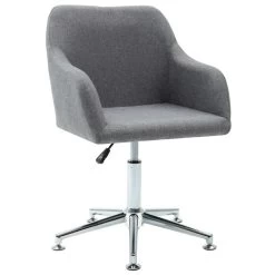 VidaXL Eetkamerstoelen Draaibaar 2 St Stof Lichtgrijs -Vidaxl 059361a3df53488fbfa7d786bcf1f9b0