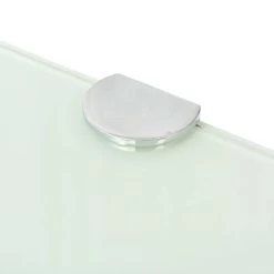 VidaXL Hoekschap Met Chromen Dragers Wit 45x45 Cm Glas -Vidaxl 0d144452717a4feeaaa93c09f6c5b217