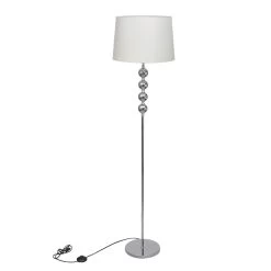 VidaXL Vloerlamp Met Hoog Standaard En 4 Ballen Wit