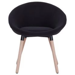 VidaXL Eetkamerstoelen 2 St Stof Zwart -Vidaxl 1000007128 0103
