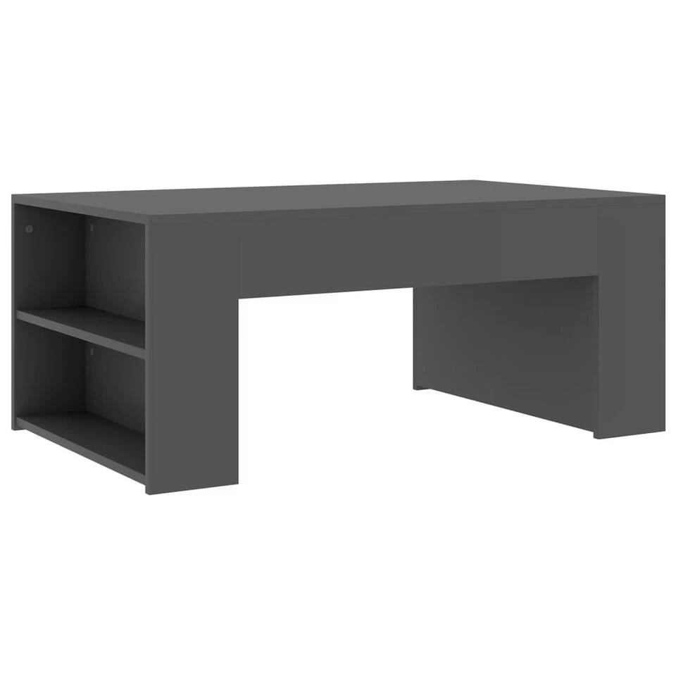 VidaXL Salontafel 100x60x42 Cm Spaanplaat Grijs 1 VidaXL Salontafel 100x60x42 Cm Spaanplaat Grijs