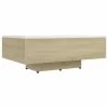VidaXL Salontafel 85x55x31 Cm Spaanplaat Wit En Sonoma Eikenkleurig