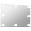 VidaXL Wandspiegel Zonder Lijst Met LED-lampen Rechthoekig Glas