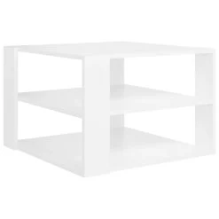 VidaXL Salontafel 60x60x40 Cm Bewerkt Hout Wit