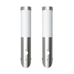 VIDAXL Buitenlamp RVS Enego Met Sensor (2 Stuks)