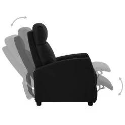 VidaXL Fauteuil Verstelbaar Kunstleer Zwart 6 VidaXL Fauteuil Verstelbaar Kunstleer Zwart -Vidaxl 1000041959 0102
