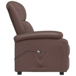 VidaXL Fauteuil Verstelbaar Elektrisch Kunstleer Bruin -Vidaxl 1000041997 0103