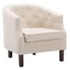 VidaXL Fauteuil Stof Beige