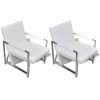 VidaXL Fauteuils 2 St Met Chroom Frame Kunstleer Wit