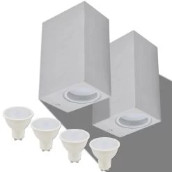 VidaXL LED-buitenwandlampen 2 St Vierkant Op-/neerwaarts