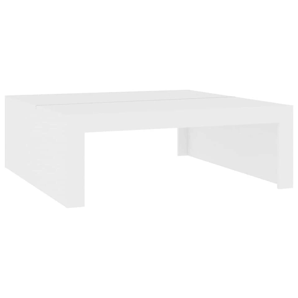 VidaXL Salontafel 100x100x35 Cm Spaanplaat Wit 1 VidaXL Salontafel 100x100x35 Cm Spaanplaat Wit