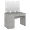 VidaXL Kaptafel Met LED-verlichting 110x55x145 Cm MDF Betongrijs