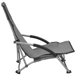 VidaXL Strandstoelen 2 St Inklapbaar Stof Grijs 6 VidaXL Strandstoelen 2 St Inklapbaar Stof Grijs -Vidaxl 1000056434 0103