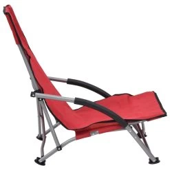 VidaXL Strandstoelen 2 St Inklapbaar Stof Rood 6 VidaXL Strandstoelen 2 St Inklapbaar Stof Rood -Vidaxl 1000056441 0103