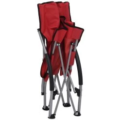 VidaXL Strandstoelen 2 St Inklapbaar Stof Rood 7 VidaXL Strandstoelen 2 St Inklapbaar Stof Rood -Vidaxl 1000056441 0105