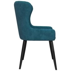 VidaXL Eetkamerstoelen 2 St Fluweel Blauw 7 VidaXL Eetkamerstoelen 2 St Fluweel Blauw -Vidaxl 1000057812 0103