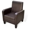 VidaXL Fauteuil Kunstleer Bruin