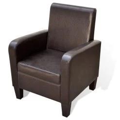 VidaXL Fauteuil Kunstleer Bruin