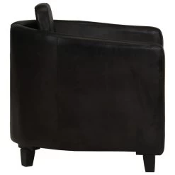 VidaXL Fauteuil Echt Leer Zwart -Vidaxl 1000059161 0102