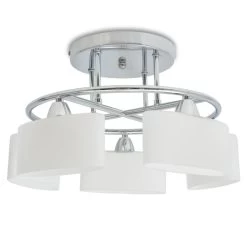 VidaXL Plafondlamp Met Ellipsvormige Glazen Kappen 5xE14 200W
