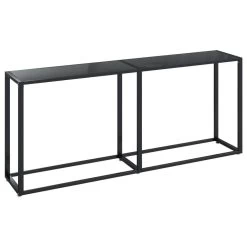 VidaXL Wandtafel 180x35x75,5 Cm Gehard Glas Zwart