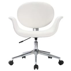 VidaXL Eetkamerstoelen Draaibaar 2 St Kunstleer Wit -Vidaxl 1000060879 0102