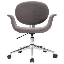 VidaXL Eetkamerstoelen Draaibaar 2 St Stof Grijs -Vidaxl 1000060895 0102