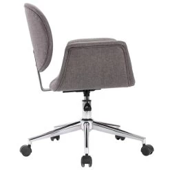 VidaXL Eetkamerstoelen Draaibaar 2 St Stof Grijs -Vidaxl 1000060895 0103