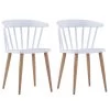 VidaXL Eetkamerstoelen 2 St Kunststof Wit