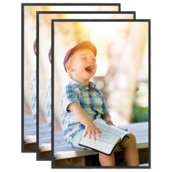 VidaXL Fotolijsten 3 St Voor Wand 50x70 Cm MDF Zwart
