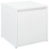 VidaXL Opbergbox Met Lade 40,5x40x40 Cm Bewerkt Hout Wit