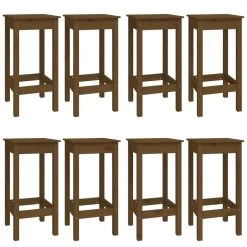 VidaXL 9-delige Barset Massief Grenenhout Honingbruin -Vidaxl 1000092777 0102