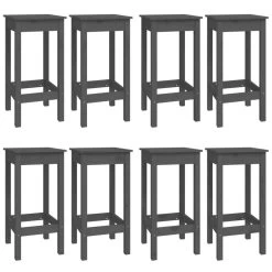 VidaXL 9-delige Barset Massief Grenenhout Grijs -Vidaxl 1000092795 0102