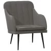 VidaXL Fauteuil 63x76x80 Cm Fluweel Donkergrijs