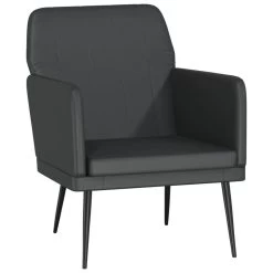 VidaXL Fauteuil 61x78x80 Cm Kunstleer Zwart