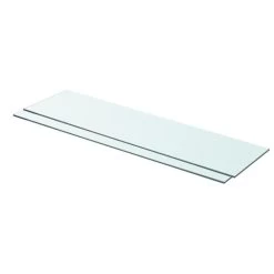 VidaXL Schappen 2 St 80x20 Cm Glas Transparant