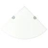 VidaXL Hoekschap Met Chromen Dragers Transparant 35x35 Cm Glas