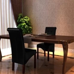VidaXL Eetkamerstoelen 2 St Kunstleer Zwart 6 VidaXL Eetkamerstoelen 2 St Kunstleer Zwart -Vidaxl 1129171886 0102