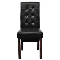 VidaXL Eetkamerstoelen 2 St Kunstleer Zwart 7 VidaXL Eetkamerstoelen 2 St Kunstleer Zwart -Vidaxl 1129171886 0103