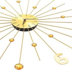 VidaXL Wandklok 70 Cm Metaal Goudkleurig -Vidaxl 1129639808 0103