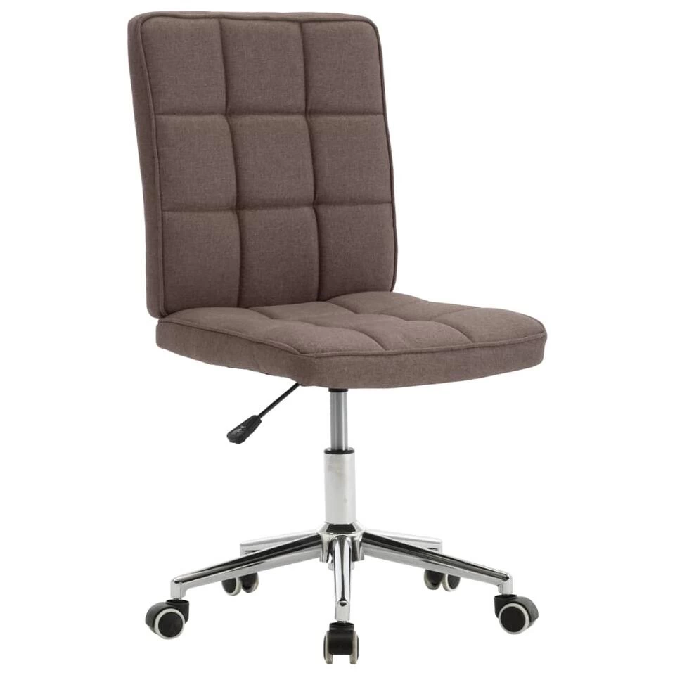 VidaXL Eetkamerstoelen Draaibaar 2 St Stof Taupe 3 VidaXL Eetkamerstoelen Draaibaar 2 St Stof Taupe - Afbeelding 3