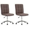 VidaXL Eetkamerstoelen Draaibaar 2 St Stof Taupe