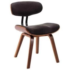 VidaXL Eetkamerstoelen 2 St Gebogen Hout En Stof Grijs -Vidaxl 1167566998 0102