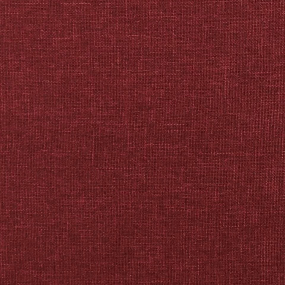 VidaXL Kruk Met Houten Poten Stof Wijnrood 4 VidaXL Kruk Met Houten Poten Stof Wijnrood - Afbeelding 4