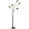 VidaXL Lamp Staand 5xE14 200 Cm Zwart En Goud