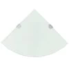 VidaXL Hoekschap Met Chromen Dragers 25x25 Cm Glas Wit