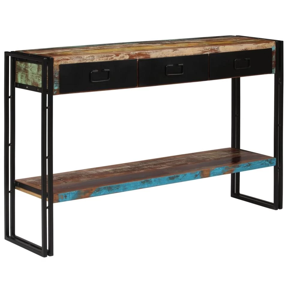 VidaXL Wandtafel 120x30x76 Cm Massief Gerecycled Hout 1 VidaXL Wandtafel 120x30x76 Cm Massief Gerecycled Hout