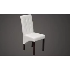 VidaXL Eetkamerstoelen 2 St Kunstleer Wit -Vidaxl 1272848626 0103