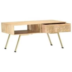 VidaXL Salontafel 95x50x42 Cm Massief Mangohout 6 VidaXL Salontafel 95x50x42 Cm Massief Mangohout -Vidaxl 1302080782 0102