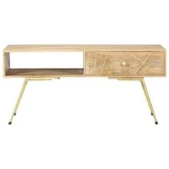 VidaXL Salontafel 95x50x42 Cm Massief Mangohout 7 VidaXL Salontafel 95x50x42 Cm Massief Mangohout -Vidaxl 1302080782 0103